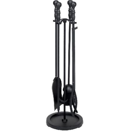 Dagan Fireplace Tool Set, Black - 5 Piece AHF110